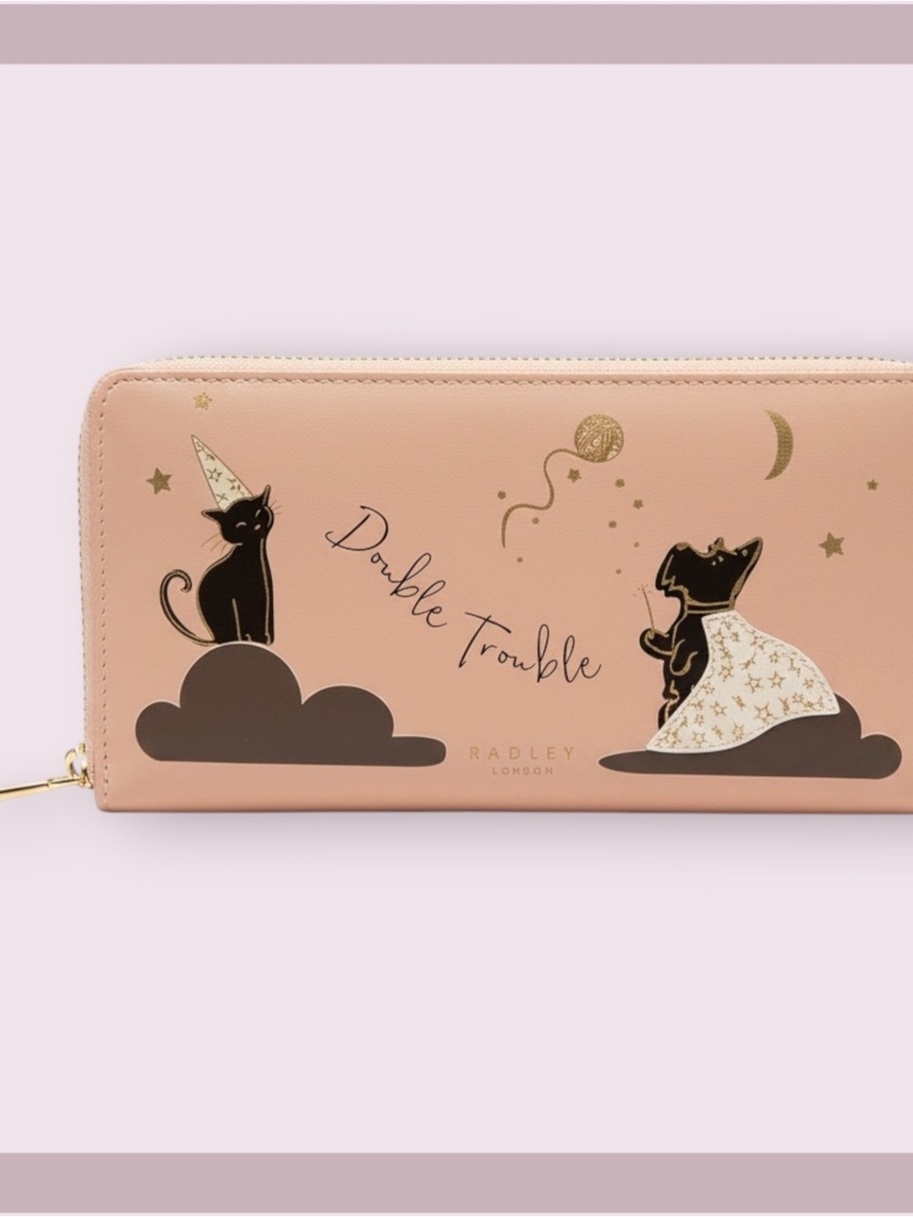 Radley London Prairie Pink Double Trouble Zip Around Wallet